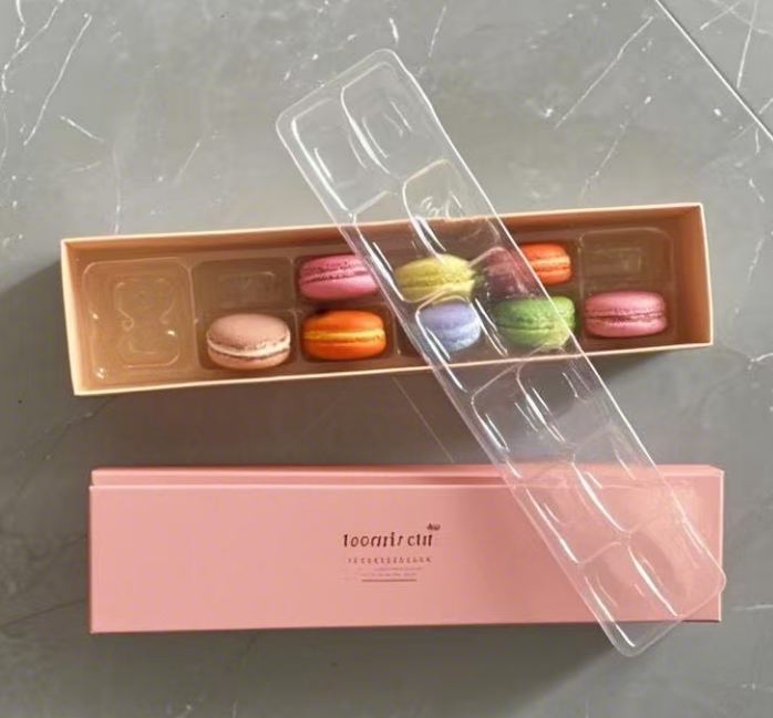 customized macaron plastic packaging
