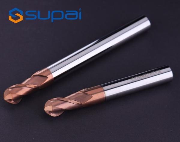 Quality High Performance Machining HRC55 2 Flute Carbide Ball Nose EndMill with AICrSiN Coating for CNC Milling for sale