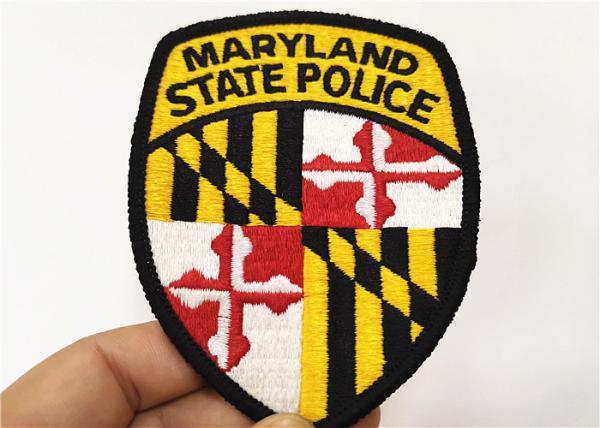 Quality Security Uniforms Embroidered Badge Patches Sew On Patches For Jackets for sale