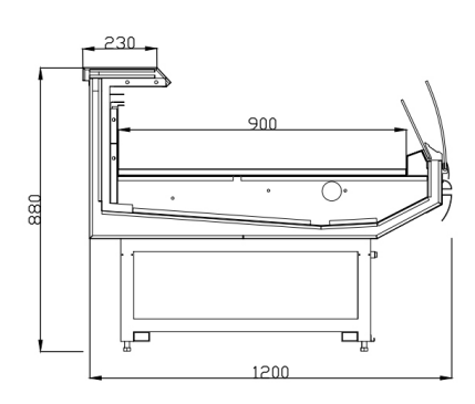 Self-Service Refrigerated Merchandiser Integrated With Defrost Heater