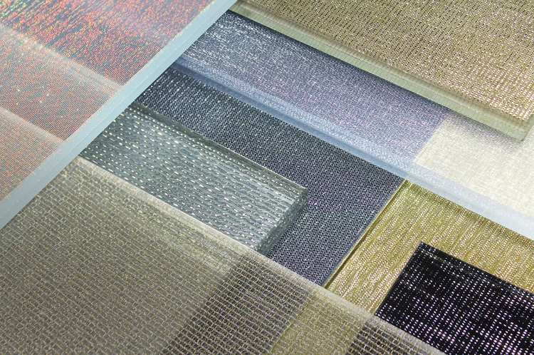 Oem Wire Mesh Laminated Glass Customize Metal Fabric Eva Interlayers Safety