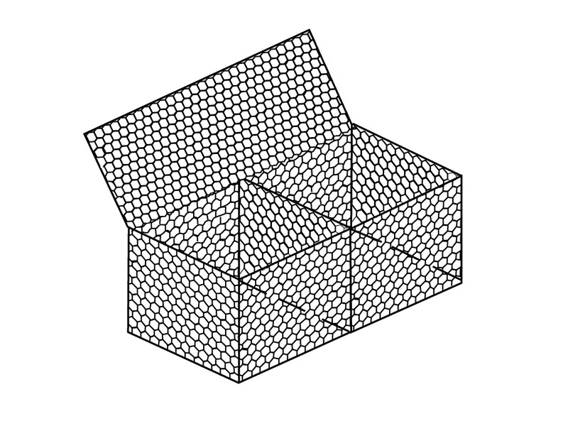 drawing of gabion basket