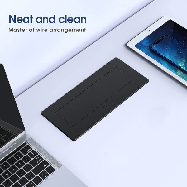 Melloni Pop-Up Tabletop Socket 3 AC Outlets Retractable Hidden Recessed Power for Kitchen Desktop EU Socket Tabletop Accessory