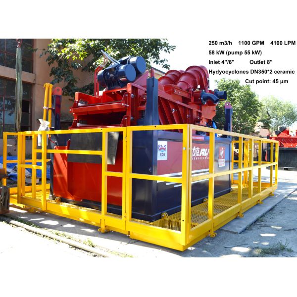 250 m3/h Manual Desanders for Total Power of 58 KW and Transport Dimension of L4220*W2268*H2620