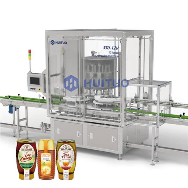 Quality Fully Automatic Vacuum Rotary Capping Pressing Machine For Press On Caps for sale