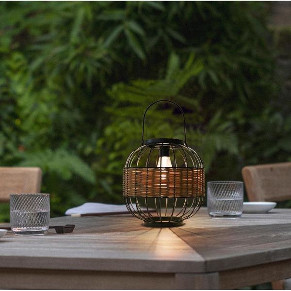 Waterproof Outdoor Rattan Lamp Shades For Balcony Garden Yard