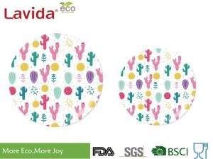 Disposable Bamboo Fiber Dinnerware Set Dinner Plate Non - Toxic Rustic Texture