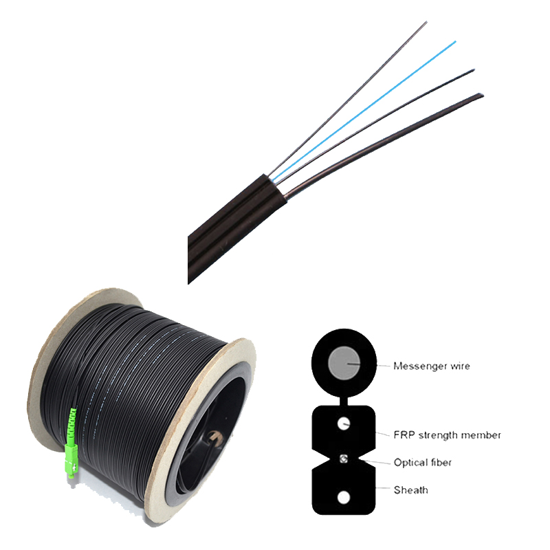 FRP G657 2 Core Ftth Drop Cable Self Supporting For Terminal System