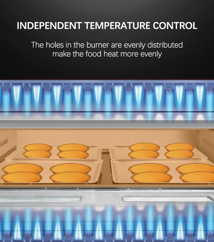Multi-Functional Liquid Propane Gas LPG Baking Bakery Equipment Oven with High Burn Efficiency