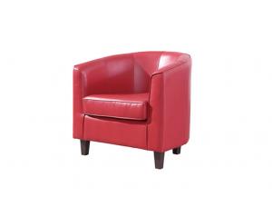 Buy cheap D28 Pure Foam Red Fabric Tub Chair PU Cover Material Tub Chairs product