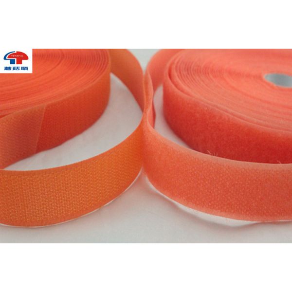 100% Nylon Orange heavy duty hook and loop Sew On For Bundle Belt