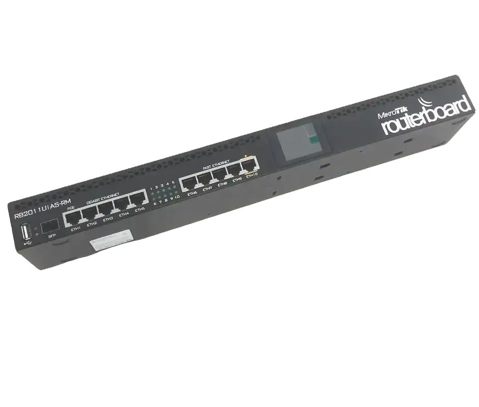 Original Mikrotik 1U Rackmount 5xEthernet Router RB2011UiAS-RM and Private Mold with WPA2 Encryption Type