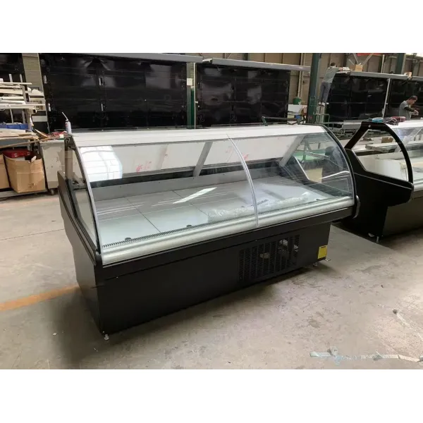 Refrigeration Equipment Meat Serve Over Counter Display Fridge with Fan Cooling System