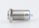 Self Locking 1NO Panel Mount Push Button Switch Flat Round Head 12mm Silver