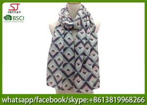 China trader oversized herringbone long print scarf muffler 90*180cm 100% Polyester pashmina keep in uniforms