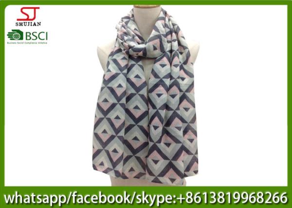 China trader oversized herringbone long print scarf muffler 90*180cm 100%
