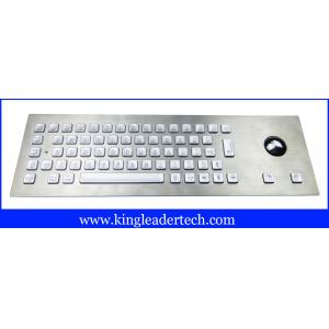 Panel Mount Illuminated Metal Keyboard High Resistant With Optical Trackball