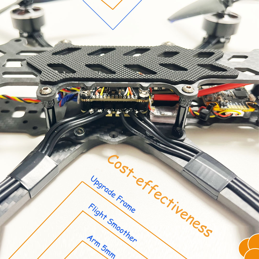 Mark4 V2 FPV Racing Drone Kit with Carbon Fiber Frame and 2.5W VTX 5 to 13 Inches Long Range Remote Control From RushFPV