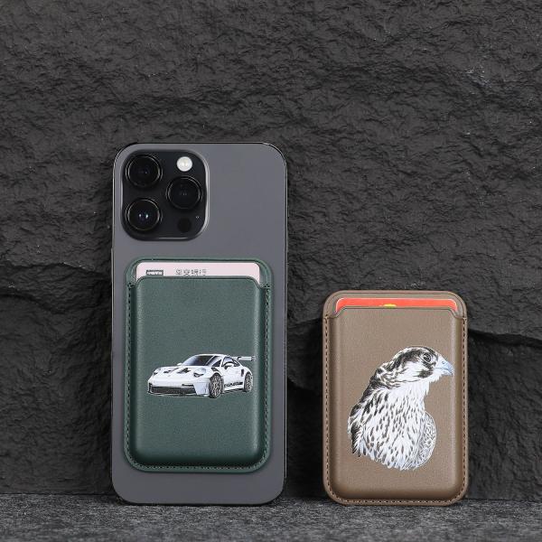 Quality 25 Color Magsafe Magnetic Wallet Card Holder Customizable For IPhone for sale