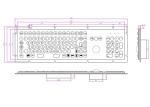 PS2 107 Keys IP65 Stainless Steel Numeric Keypad With Trackball