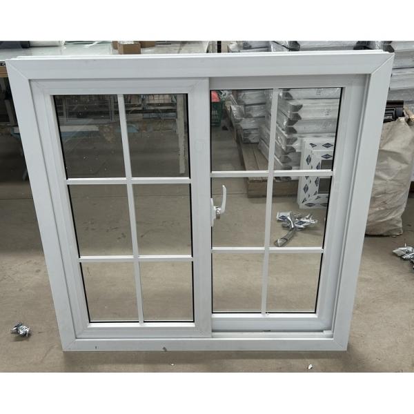 Quality UPVC / PVC Sliding Window And Door Stained Glass Sliding Windows With Grill for sale