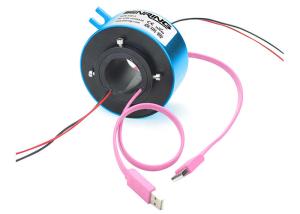 High Rpm USB2.0 Signal Air Precision Slip Ring 1 Channel