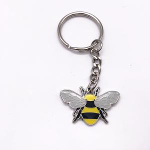 China Butterfly Shape Custom Metal Keychains , Soft Enamel Keychain With Epoxy on sale