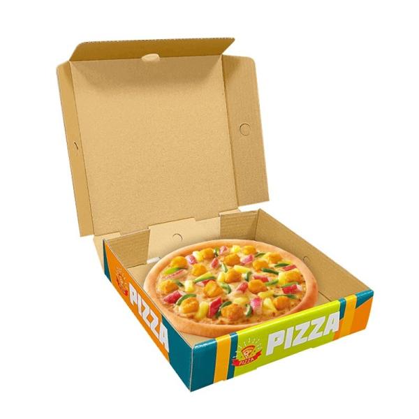Quality Recycled Kraft Paper Corrugated Packing Boxes For Fries Chips And Pizza for sale