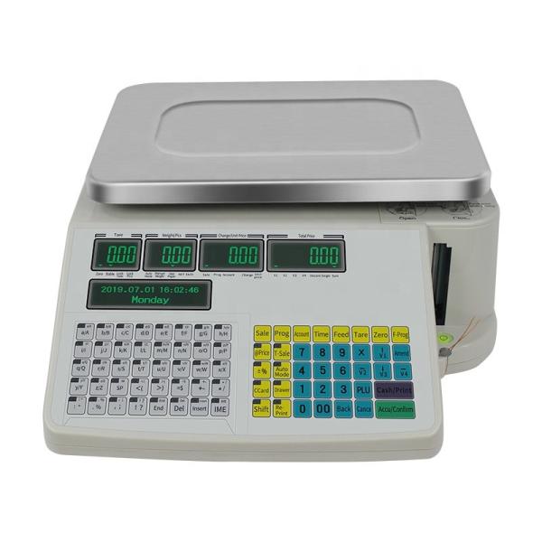 Quality Double Screen Barcode Weight Machine , APP Control Label Printing Scale for sale