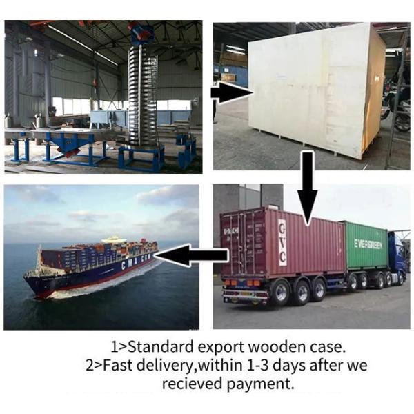 Stainless Steel 304 Vertical Spiral Dry Elevator Conveyor For Cocoa Powder Cooling