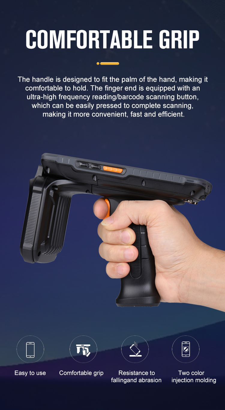 Android 11 Barcode Scanner 1D 2D PDA Handheld Terminal Long Range UHF Rfid Reader