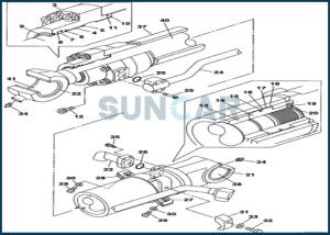 LZ008160 Bucket Cylinder Service Kit fits CNH CX240B CX250C CX250DLC