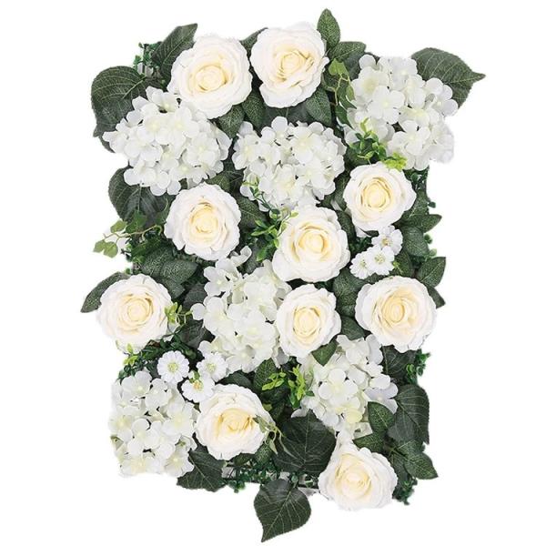 Background Wedding Wall Flower Hydrangea with Rose Artificial Silk Flower Wall