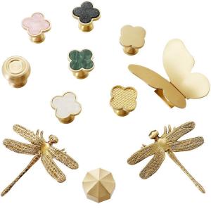 Dragonfly Butterfly Wardrobe Door Handles 96-128mm Push Pull Decoration