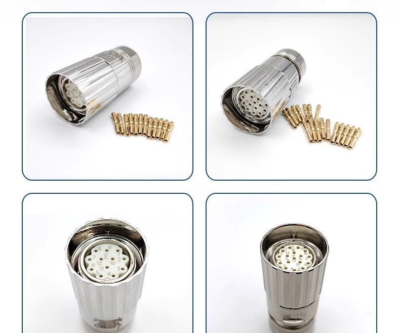 M23 M40 Servo Cable E P Type Motor Connector