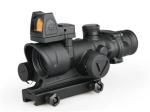 Forged Aluminum ACOG 4x32 Scope With Dual Illumination Mini Reflex Red Dot Scope