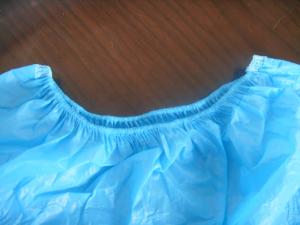 China Heavy Duty PE Plastic Shoe Covers Disposable Polyester Material Waterproof on sale
