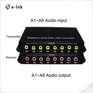 China 8Ch RCA audio over fiber converter Extender Signal Transmission on sale