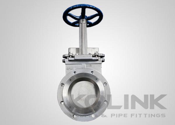 Quality Flanged Knife Gate Valve with SS Deflection Cone 2-48 Inch for sale