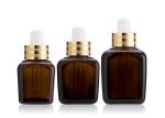 5ml 10ml 20ml Amber Bottle With Dropper , Frosted Empty Dropper Bottles