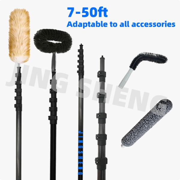 Quality 50ft Industrial Duster With Extension Pole for cleaning high ceilings, high ceiling fans, roof cobwebs, high-strength materials for sale