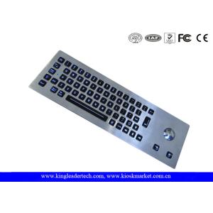 Buy cheap Panel Mount Illuminated Metal Keyboard High Resistant With Optical Trackball product