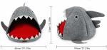 Mechanical Wash Felted Wool Cat House Shark Pattern With Detachable Mat