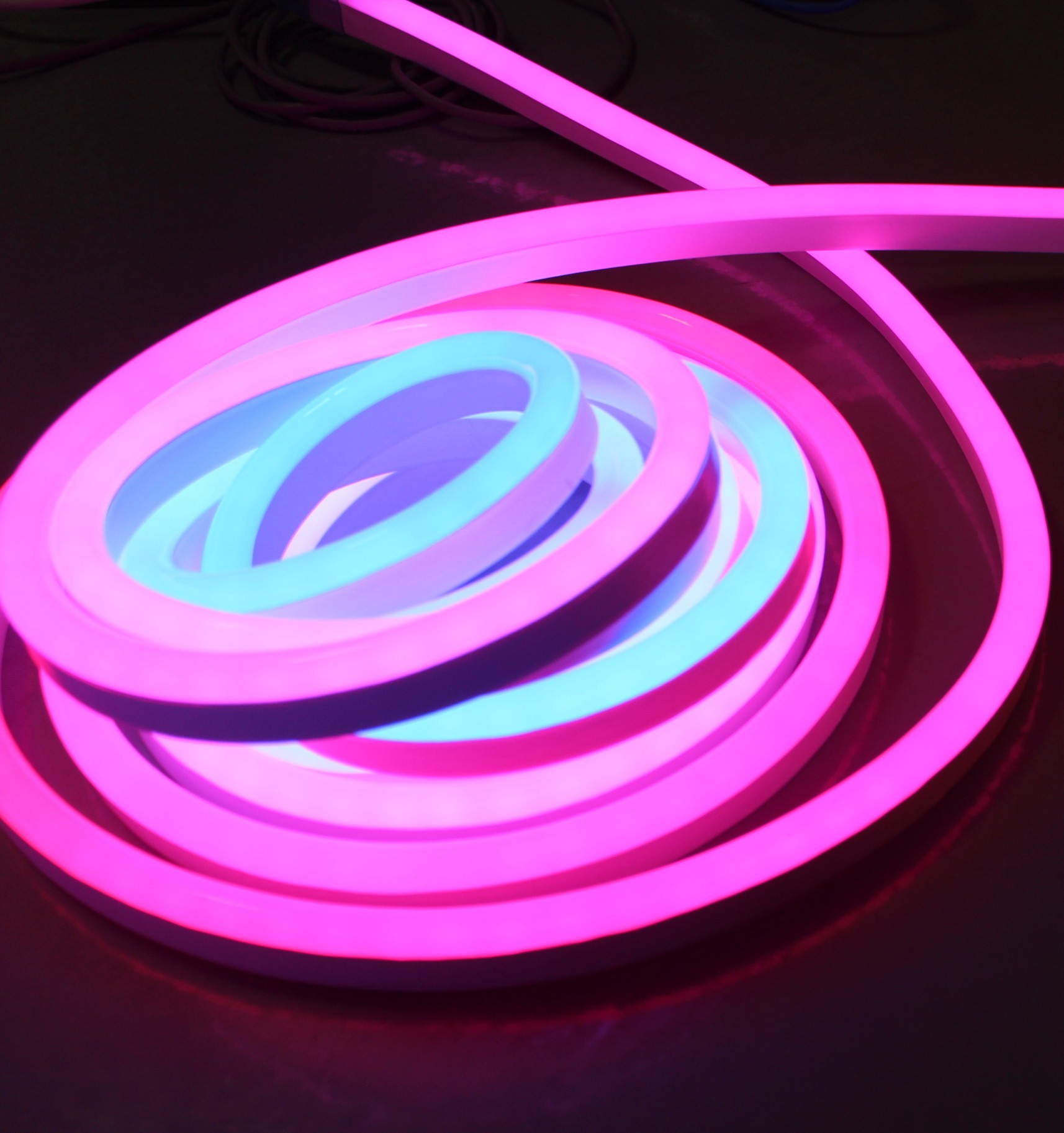 Dynamic led light neon replacement with DMX control in stock pixel tube flexible strip