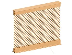China Metal Coil Drapery For Hotel Ceiling , Fireplace Metal Mesh Curtain 1mm x6mm Hole on sale