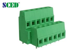 Buy cheap Double Levels Spring Cage Clamp PCB Terminal Block 300V PA66 Stackable Connector product