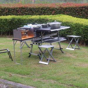 China Outdoor Camping Kitchen Folding Aluminum Table for RVing BBQ Party Picnics Heavy-Duty on sale
