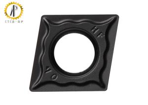 Buy cheap CCMT1204 Black Tungsten Carbide Cutting Tools CVD Coating Turning Inserts product