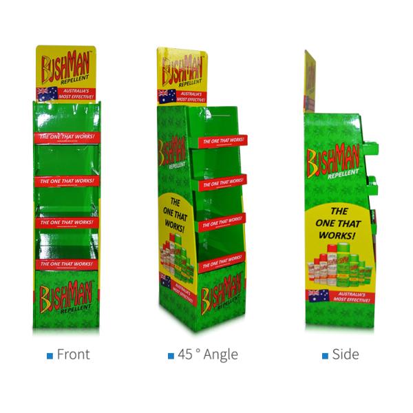 Easy Assembling Cardboard Floor Displays Economical Foldable For Supermarket