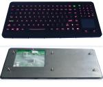 120 key illuminated rubber ruggedized keyboard with sealed touch pad